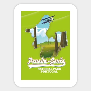 peneda-gerês national park Portugal map Sticker